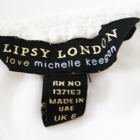 ASOS Lipsy London Off Shoulder Lace Romper US 2 - Picture 3 of 6